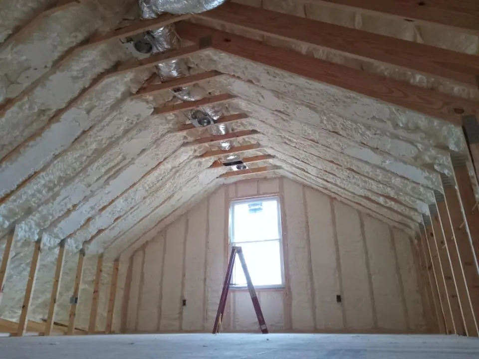 Spray foam roofing application for Crawl Space Insulation project in Midway City